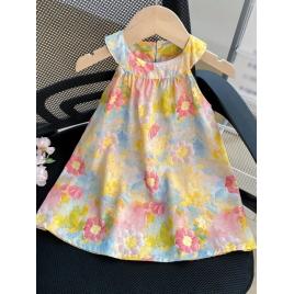 Rochita pentru fetite cu imprimeu floral pastelat (marime disponibila: 18-24