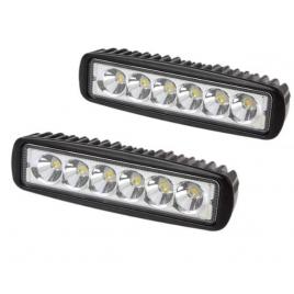 Set 2 proiectoare led auto offroad 18w, 12v-24v, 1320 lumeni, 16 cm, bzrsh