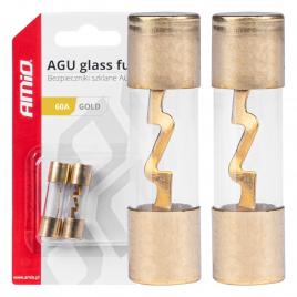 Set 2 sigurante din sticla tip agu, contacte aurite, 60a