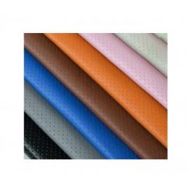 Material imitatie piele perforat maro