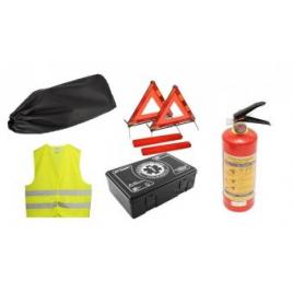 Kit siguranta auto complet omologat r.a.r stingator 1kg 2x triunghi trusa medicala geanta vesta