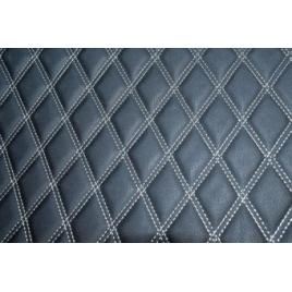 Material piele eco interior auto covorase tavita portbagaj negru cusatura gri