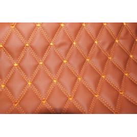 Material piele eco interior tapiterie auto romb maro cusatura maro