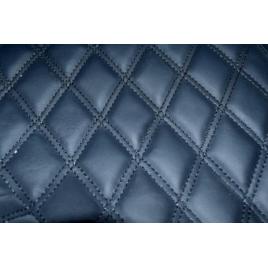 Material piele eco interior tapiterie auto romb negru cusatura neagra