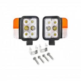 Set faruri universale tractor cu led pozitie + semnalizare ® alm