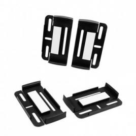 Set suporti placute numar slim 4 bucati fata si spate negru ® alm
