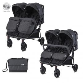 Carucior pentru gemeni duo, lorelli (model / culoare: black)