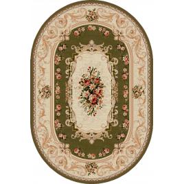 Covor clasic sufragerie, model 535 310, dreptunghiular, verde