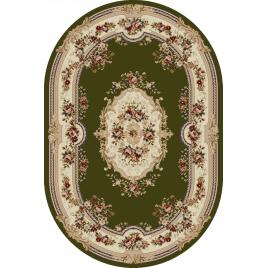 Covor clasic sufragerie, model lotos 575-310 oval, crem verde