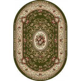Covor sufragerie, model lotos verde, oval, 568 310