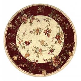 Model lotos 551 120, covor rotund, rosu