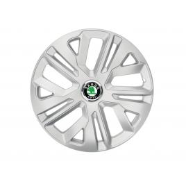 Set 4 capace roti raven gri r14, pentru gama auto skoda