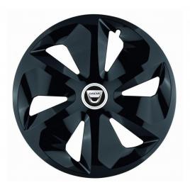 Set 4 capace roti roco negru r16, pentru dacia