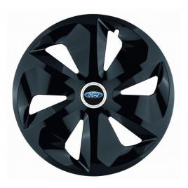 Set 4 capace roti roco negru r16, pentru ford