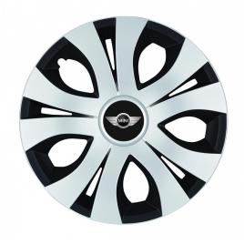 Set 4 capace roti top gri-negru r15, compatibil cu mini