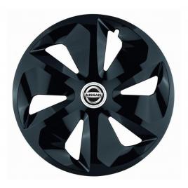 Set 4 capace roti roco negru r16, pentru nissan