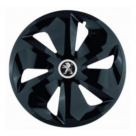 Set 4 capace roti roco negru r16, pentru peugeot