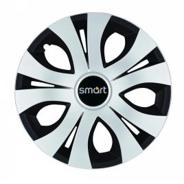 Set 4 capace roti top gri-negru r16, compatibil cu smart