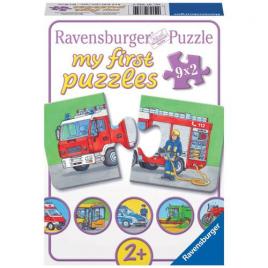 Puzzle vehicule motorizate, 9x2 piese
