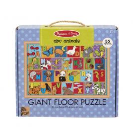 Primul meu puzzle de podea eco alfabetul animalelor melissa and doug 35 piese