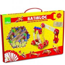 Set de constructie educativ din lemn batibloc 100 piese