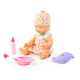 Bebelus cu accesorii hranire 35 cm polesie