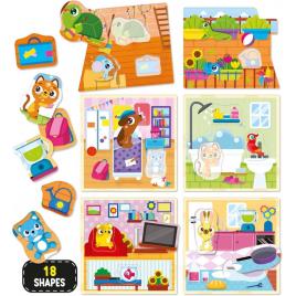 Joc montessori  - casuta animalutelor