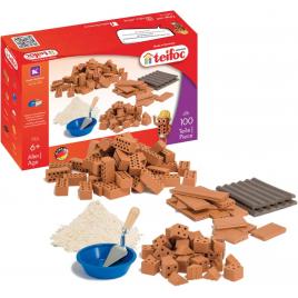 Set de constructie sortiment de caramizi cu mortar si accesorii teifoc