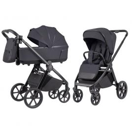 Carucior 2 in 1 carrello omega plus, protectie uv spf 50, meteor grey