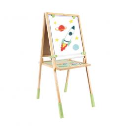Tabla dubla tip sevalet din bambus pentru copii hape