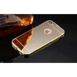 Husa apple iphone 5/5s/se, mystyle elegance luxury tip oglinda, gold