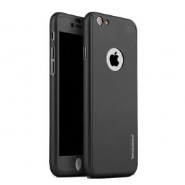 Husa dynamite originala iphone 6 / iphone 6s full cover 360 + folie sticla, negru