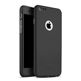Husa iphone 6/6s full cover 360 + folie sticla, negru