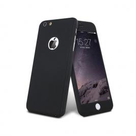 Husa ipaky pentru apple iphone 6 plus/6s plus full cover 360 + folie sticla, negru