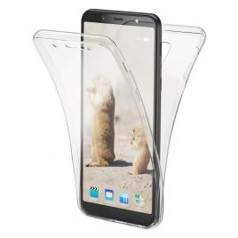 Husa full tpu 360° (fata + spate) pentru samsung galaxy a6+ (2018), transparent