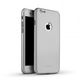Husa ipaky iphone 6/6s full cover 360 + folie sticla, silver