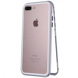Husa magnetic case 360° pentru iphone 8 plus, silver