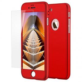 Husa mystyle red pentru apple iphone 8 plus acoperire completa 360 grade cu folie de protectie gratis