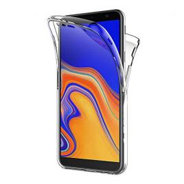 Husa protectie 360° fully pc & glass (tpu + plastic) samsung galaxy j4 plus