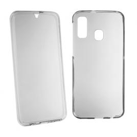 Husa silicon 360° fata/spate pentru samsung galaxy a40, transparent