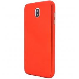Husa full cover 360° (fata + spate + folie sticla) pentru samsung galaxy j5 (2017), rosu