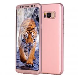 Husa full cover 360° (fata + spate) pentru samsung galaxy s8, rose gold