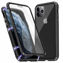 Husa magnetic glass 360° (sticla fata + spate) pentru iphone 11 pro, negru