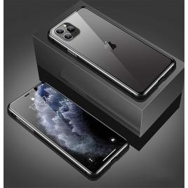 Husa magnetic glass 360° (sticla fata + spate) pentru iphone 11 pro max, negru