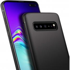 Husa samsung galaxy s10 plus, slim antisoc negru