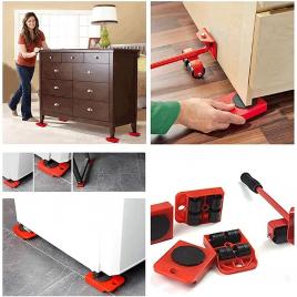 Set 4 role pentru ridicat si transportat electrocasnice si mobilier, material otel inoxidabil