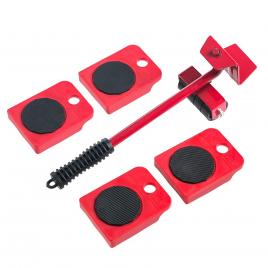 Set cric cu rotile pentru mutat mobila, greutate suportata 150kg, barste pc-5