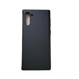 Set husa protectie formata din 3 piese fata spate si folie silicon compatibila cu samsung galaxy note 10 negru