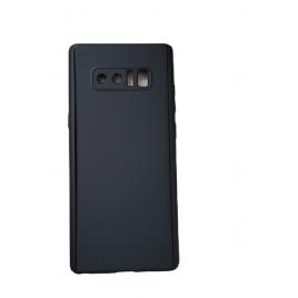 Set husa protectie formata din 3 piese fata spate si folie silicon compatibila cu samsung galaxy note 8 negru