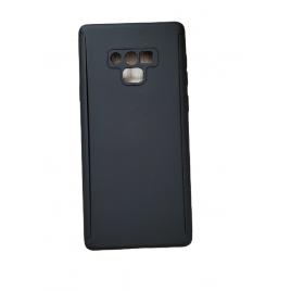 Set husa protectie formata din 3 piese fata spate si folie silicon compatibila cu samsung galaxy note 9 negru